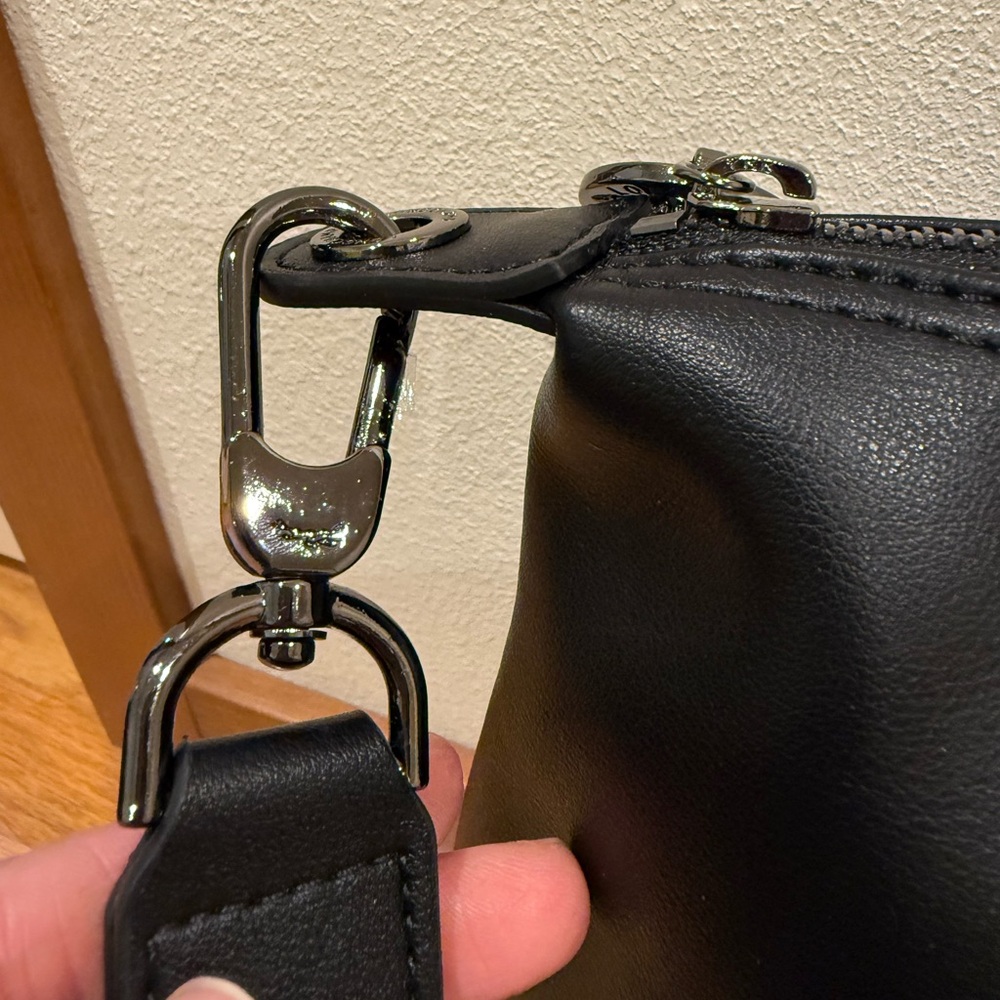 Longchamp Le Pliage Xtra Medium Leather Hobo Bag Women's Black (worn Once) - Picture 5 of 12